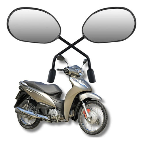 Par de Retrovisores GVS Honda Biz 125 Pop 110i Biz 110i 2018 em diante