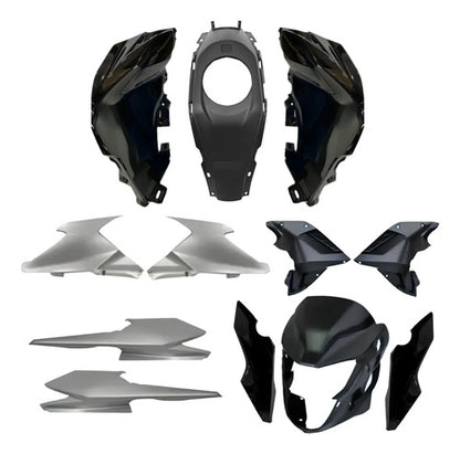 Kit Carenagem Completo Paramotos Honda Cg 160 Titan 2025 em diante Preto Brilhante