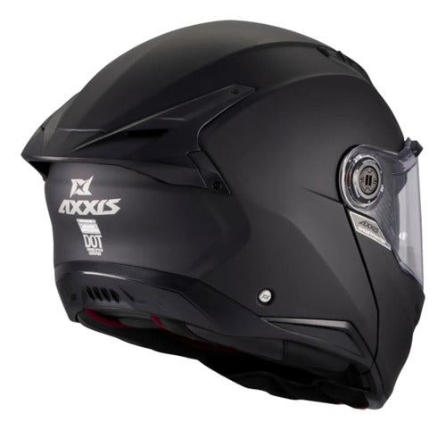 Capacete Escamoteável Axxis Ghostfighter SV Solid com Óculos Solar Interno Preto Fosco Tamanho 60