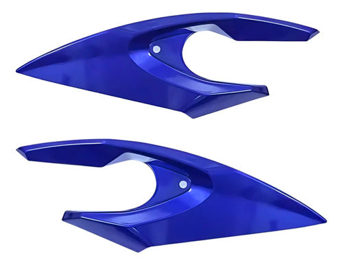 Bananinha Par de Carenagens Laterais do Farol Paramotos Yamaha Fazer 150 2016 a 2022 Azul Metálico