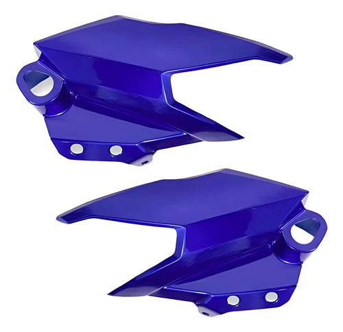Par de Carenagens Laterais do Farol Paramotos Yamaha Fazer Fz25 250 2018 a 2021 Azul Metálico