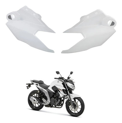 Bananinha Par de Carenagens Laterais do Farol Paramotos Yamaha Fazer Fz25 250 2018 a 2021 Branco