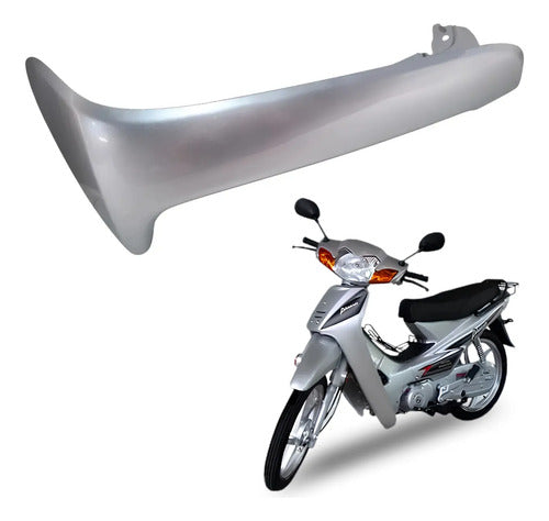 Carenagem Aba Lateral Externa Esquerda Iron Shineray Phoenix 50 Xy 50q 2011 a 2019 Prata