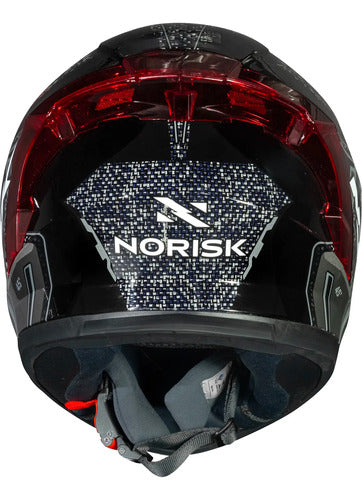 Capacete Norisk Flow Robot com 2 Viseiras e Spoiler Preto Vermelho Tamanho 56/S