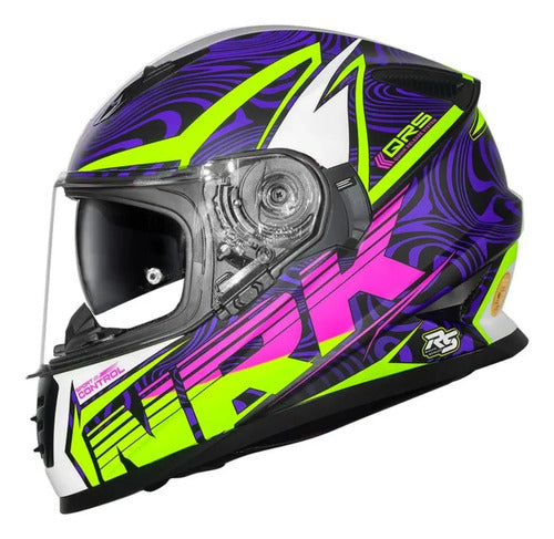 Capacete Norisk FF302 Soul II Control com Óculos Solar Interno Preto Rosa Fosco Tamanho 58/M
