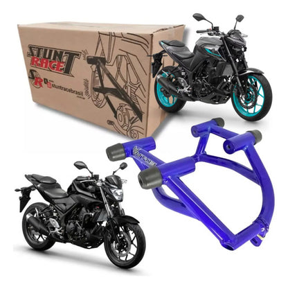 Protetor de Motor Stunt Race Cage Yamaha Mt-03 2016 a 2025 Azul Metálico