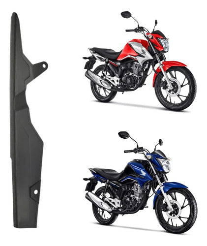 Porta-Corrente Capa da Corrente Paramotos Honda Cg 160 Titan 2016 a 2023 Preto