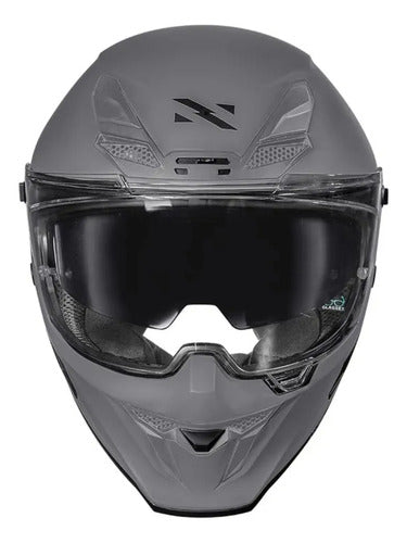 Capacete Norisk Rock Solid com 2 Viseiras e Óculos Solar Interno Cinza Fosco