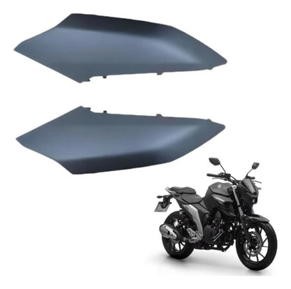 Par de Guias de Ar Abas do Tanque Superiores Paramotos Yamaha Fazer Fz25 250 2018 a 2025 Preto Fosco