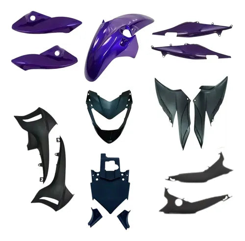 Kit Carenagem Completo Paramotos Honda Cb 300r 2009 a 2012 Roxo Metálico