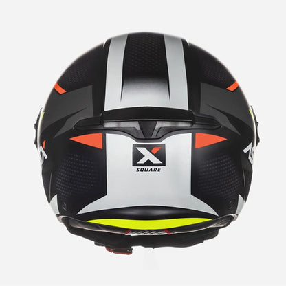 Capacete Aberto ASX City Air Square Preto Grafite Amarelo Fosco
