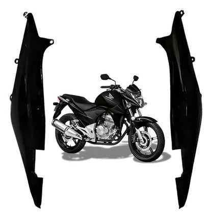 Par de Rabetas Laterais Paramotos Honda Cb 300r 2013 em diante Preto Fosco