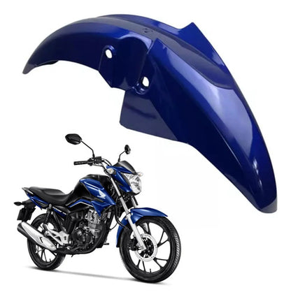 Paralama Dianteiro sem Suporte Paramotos Honda Cg 160 Titan 2016 a 2022 Azul Twister Metálico