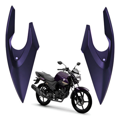 Par de Carenagens Laterais do Farol Paramotos Yamaha Fazer 150 2024 Roxo Metálico