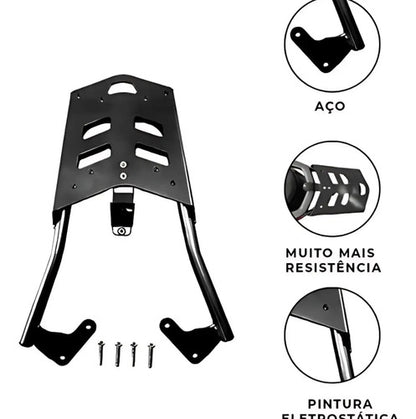 Suporte de Baú Bagageiro Tubular Chapam Yamaha Nmax 160 2016 a 2020
