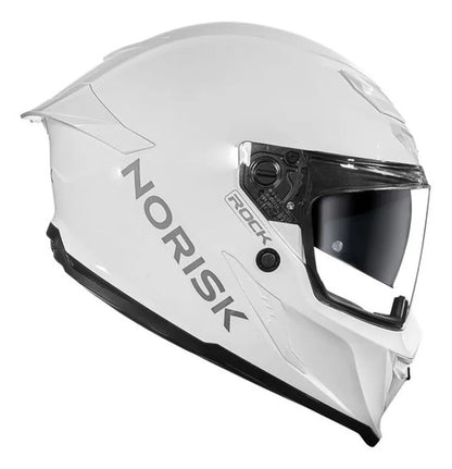 Capacete Norisk Rock Solid com Óculos Solar Interno e 2 Viseiras Branco Brilhante