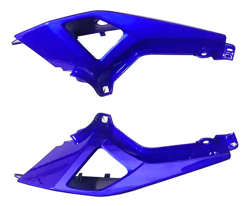 Par de Rabetas Laterais Paramotos Yamaha Fazer Fz25 250 2018 a 2025 Azul Metálico