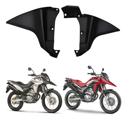 Par de Aletas Abas do Tanque Inferiores Paramotos Honda Xre 300 2013 a 2015 Preto Fosco