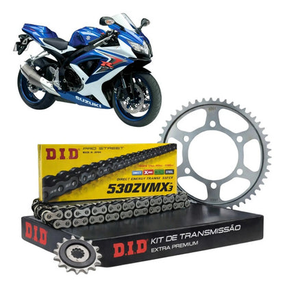 Kit Relação DID Premium com Retentor Suzuki Gsx-R750 2006 em diante 525VX3 116L 45/17T