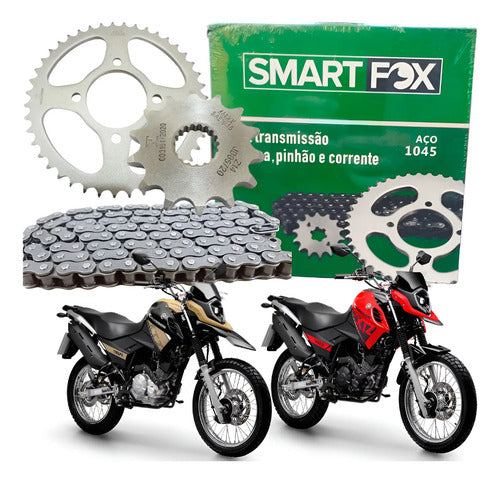 Kit Relação Smartfox sem Retentor Yamaha Crosser 150 2014 a 2025 428H 122L 41/14T