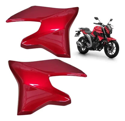 Par de Abas do Tanque Inferiores Paramotos Yamaha Fazer Fz25 250 2018 a 2024 Vermelho