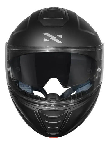Capacete Escamoteável Norisk Vortex Solid com Óculos Solar Interno Preto Fosco