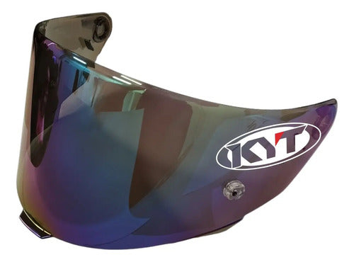 Viseira KYT TT-Course Iridium Rainbow Camaleão