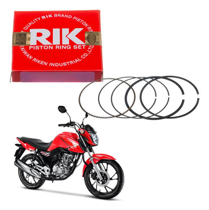 Jogo de Anéis do Pistão RIK Honda Cg Bros 160 Titan Fan Start Cargo 2016 a 2025 0,75