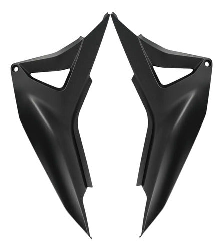 Par de Guias de Ar Abas do Tanque Paramotos Honda Bros 160 2015 a 2021 Cinza