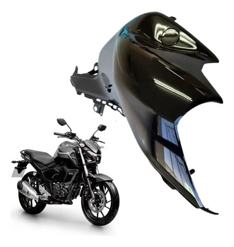 Capa do Tanque Direita Yamaha Fazer Fz15 150 2023 a 2025 Preto Brilhante