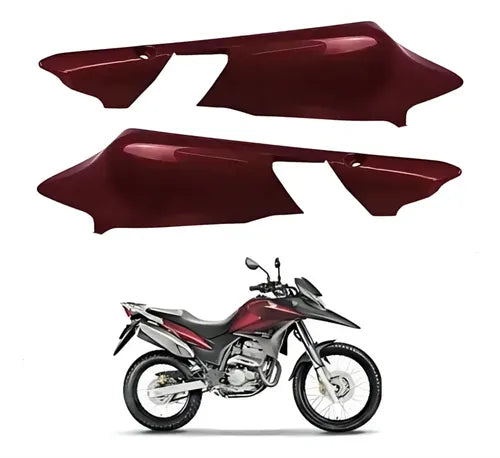 Par de Rabetas Laterais Paramotos Honda Xre 300 2010 a 2012 Vermelho Perolizado