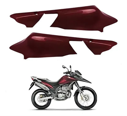 Par de Rabetas Laterais Paramotos Honda Xre 300 2010 a 2012 Vermelho Perolizado