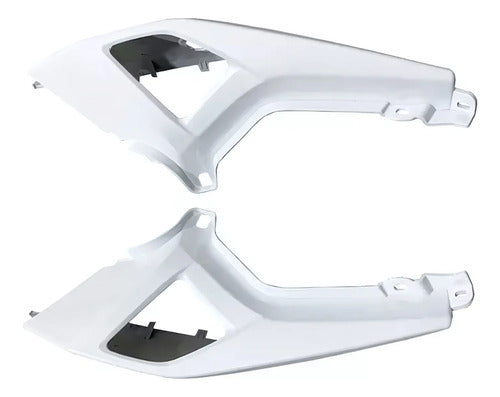 Par de Rabetas Laterais Paramotos Yamaha Fazer Fz25 250 2018 a 2024 Branco