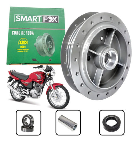Cubo da Roda Traseira para Freio a Tambor Smartfox Yamaha Factor 125 Rd 135 Sundown Max Hunter 125