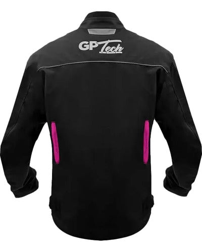 Jaqueta GP Tech Essence Air Ventilada com Proteção Feminina Preto Rosa