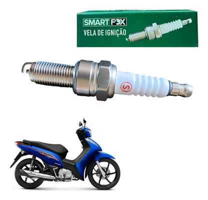 Vela de Ignição Smartfox CPR8EA-9 Honda Biz 100 125 Cg Bros 150 160 Titan Fan Xre 190 Biz 110i