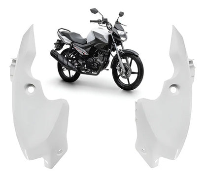 Par de Carenagens Laterais do Farol Paramotos Yamaha Factor 150 2016 a 2022 Branco