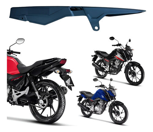 Porta-Corrente Capa da Corrente Paramotos Honda Cg 160 Titan Fan Start 2025 em diante Preto