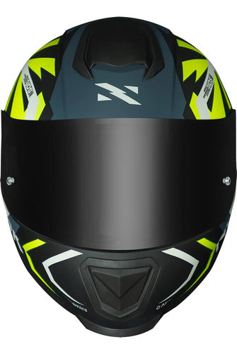Capacete Norisk Razor Godspeed Azul Verde Fosco