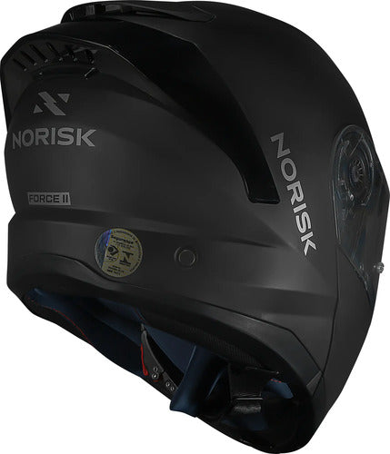 Capacete Escamoteável Norisk Force II Solid com Óculos Solar Interno Preto Fosco