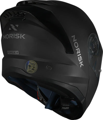 Capacete Escamoteável Norisk Force II Solid com Óculos Solar Interno Preto Fosco