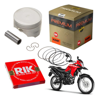Kit Pistão com Anéis KMP Premium Honda Xre 190 2016 a 2024 1,00 mm