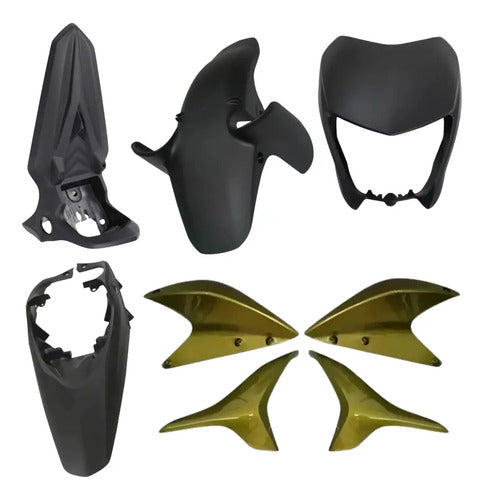 Kit Carenagem Completo Paramotos Honda Xre 300 2010 a 2012 Verde Metálico