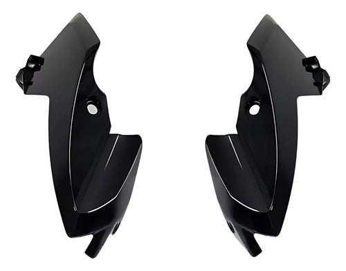 Par de Carenagens Laterais do Farol Paramotos Yamaha Factor 150 2016 a 2024 Preto