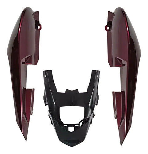 Rabeta Lateral Completa Paramotos Yamaha Fazer 150 2016 a 2018 Magenta