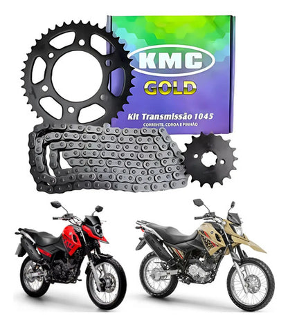Kit Relação KMC Gold sem Retentor Yamaha Crosser 150 2014 a 2025 428 122L 41/14T