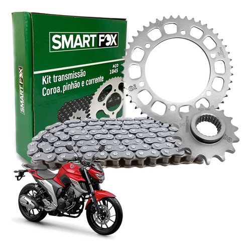 Kit Relação Smartfox sem Retentor Yamaha Fazer Fz25 250 2018 a 2025 428H 136L 46/15T