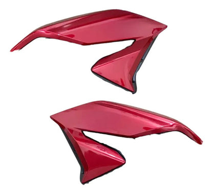 Par de Aletas Abas do Tanque Paramotos Honda Cg 160 Titan 2022 a 2024 Vermelho Perolizado
