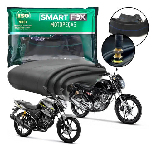Câmara de Ar Smartfox Honda Cg 125 150 Titan Fan Cargo Today Yamaha Factor 125 150 Aro 18 3.00