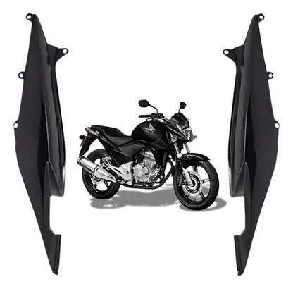 Par de Rabetas Laterais Paramotos Honda Cb 300r 2013 em diante Preto Brilhante